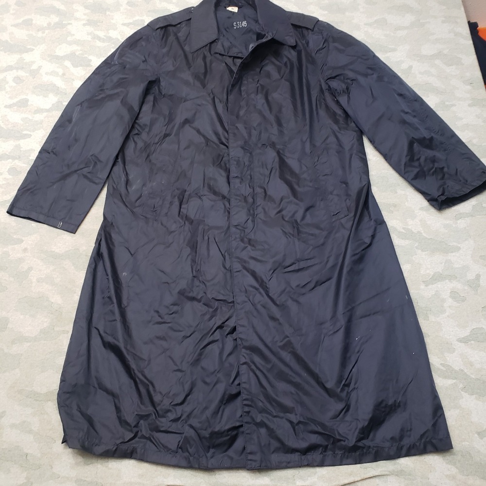Vintage Military Raincoat Mens Blue 40L Lightweight 70s‎ Trench Tactical Combat